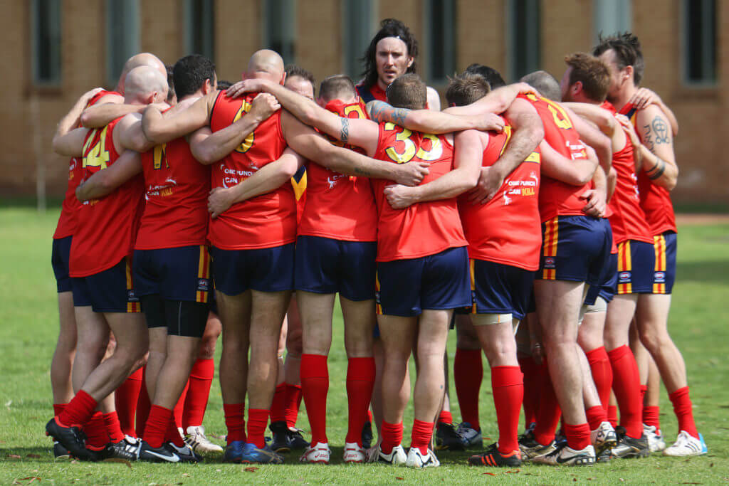 SA AFL masters huddle